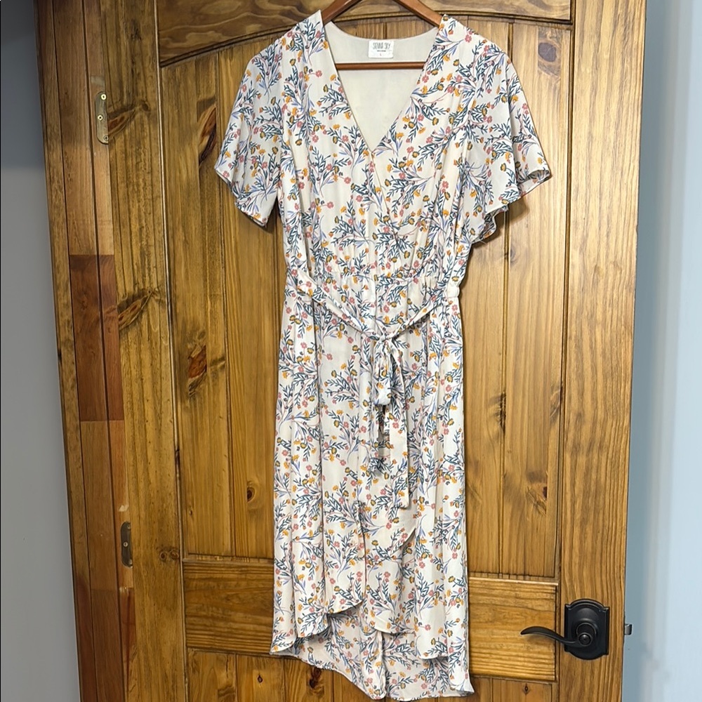 Floral V-Neck Wrap Dress